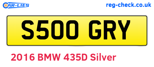 S500GRY are the vehicle registration plates.