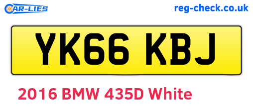 YK66KBJ are the vehicle registration plates.