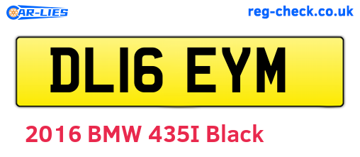 DL16EYM are the vehicle registration plates.