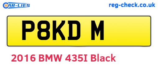 P8KDM are the vehicle registration plates.