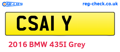 CSA1Y are the vehicle registration plates.