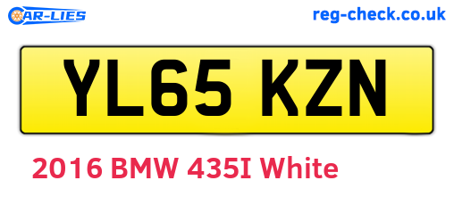 YL65KZN are the vehicle registration plates.