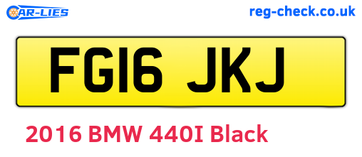 FG16JKJ are the vehicle registration plates.