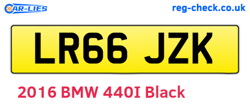 LR66JZK are the vehicle registration plates.