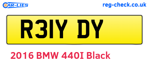 R31YDY are the vehicle registration plates.