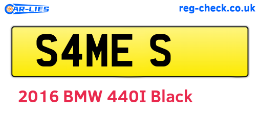 S4MES are the vehicle registration plates.