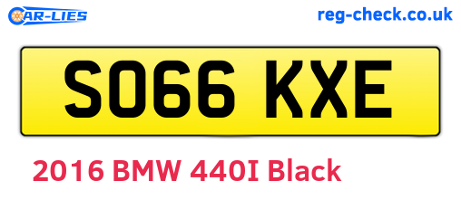 SO66KXE are the vehicle registration plates.