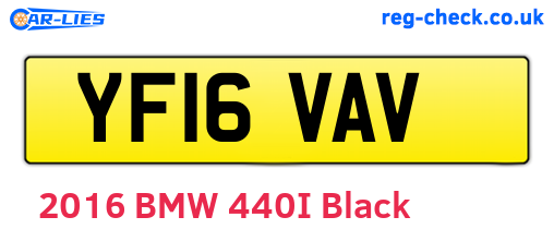 YF16VAV are the vehicle registration plates.