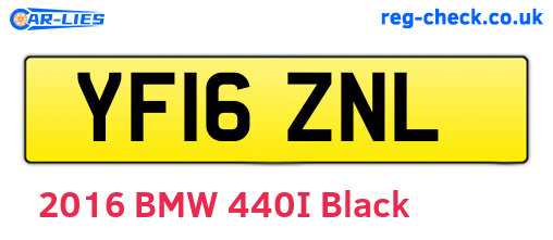 YF16ZNL are the vehicle registration plates.