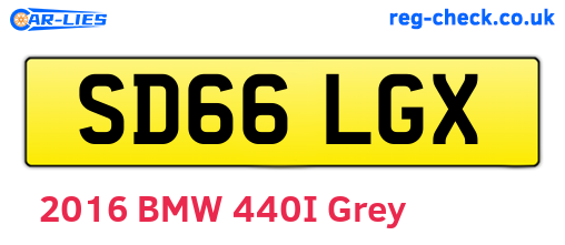 SD66LGX are the vehicle registration plates.