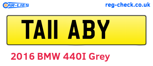 TA11ABY are the vehicle registration plates.