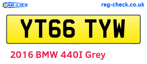 YT66TYW are the vehicle registration plates.