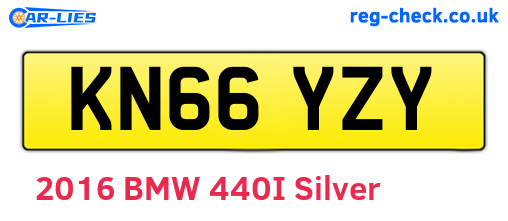 KN66YZY are the vehicle registration plates.