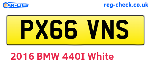 PX66VNS are the vehicle registration plates.
