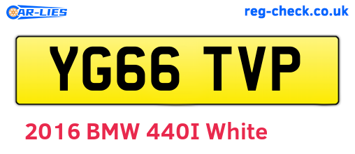 YG66TVP are the vehicle registration plates.
