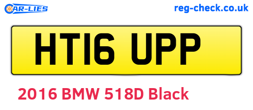HT16UPP are the vehicle registration plates.