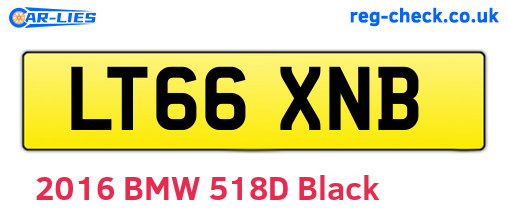 LT66XNB are the vehicle registration plates.