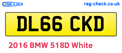DL66CKD are the vehicle registration plates.
