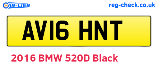 AV16HNT are the vehicle registration plates.