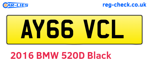 AY66VCL are the vehicle registration plates.