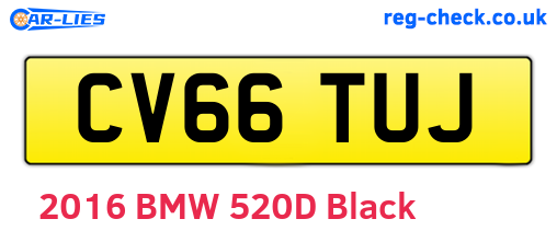 CV66TUJ are the vehicle registration plates.