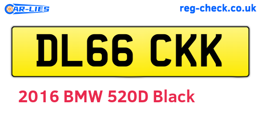DL66CKK are the vehicle registration plates.