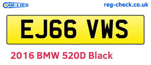 EJ66VWS are the vehicle registration plates.