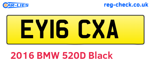 EY16CXA are the vehicle registration plates.