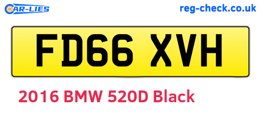 FD66XVH are the vehicle registration plates.