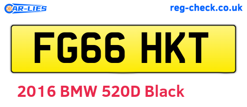 FG66HKT are the vehicle registration plates.