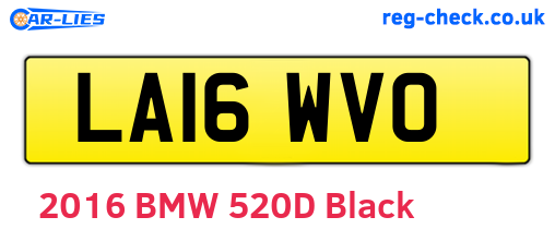 LA16WVO are the vehicle registration plates.