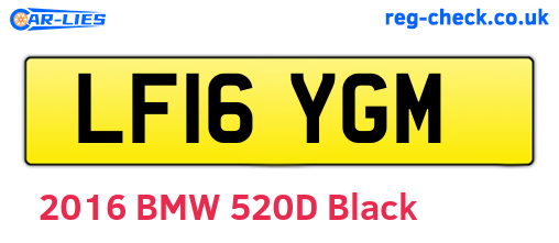 LF16YGM are the vehicle registration plates.