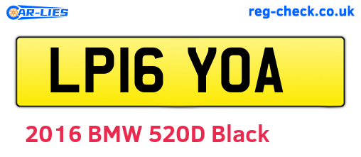 LP16YOA are the vehicle registration plates.