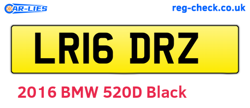 LR16DRZ are the vehicle registration plates.