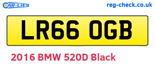 LR66OGB are the vehicle registration plates.
