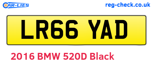 LR66YAD are the vehicle registration plates.