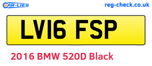 LV16FSP are the vehicle registration plates.