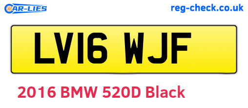 LV16WJF are the vehicle registration plates.