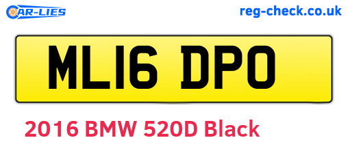 ML16DPO are the vehicle registration plates.
