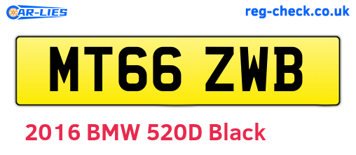 MT66ZWB are the vehicle registration plates.