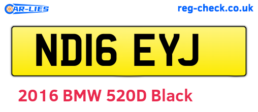 ND16EYJ are the vehicle registration plates.