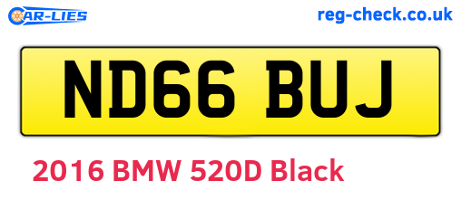 ND66BUJ are the vehicle registration plates.