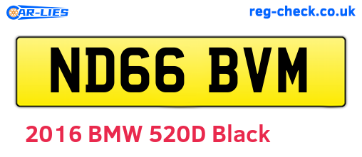 ND66BVM are the vehicle registration plates.