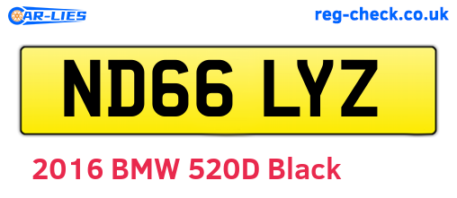 ND66LYZ are the vehicle registration plates.