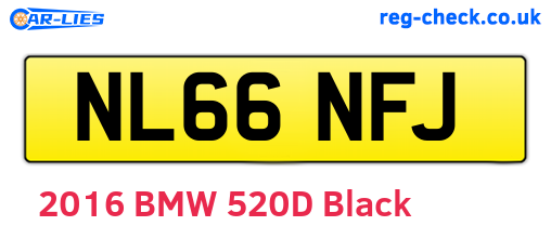 NL66NFJ are the vehicle registration plates.