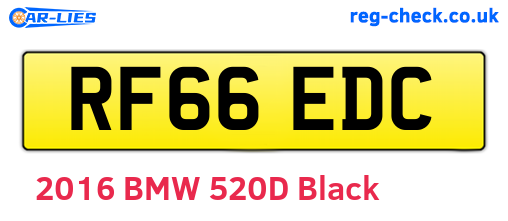 RF66EDC are the vehicle registration plates.
