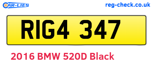 RIG4347 are the vehicle registration plates.