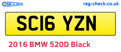 SC16YZN are the vehicle registration plates.