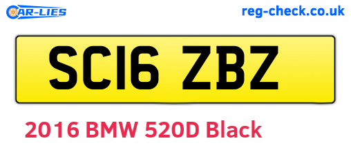 SC16ZBZ are the vehicle registration plates.