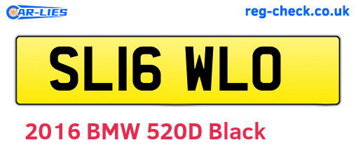 SL16WLO are the vehicle registration plates.